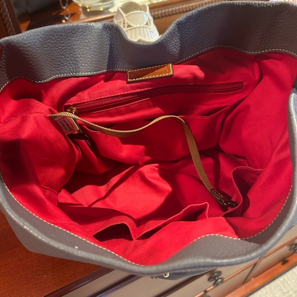 Gray and Brown Leather Hobo Bag - Picture 4 of 7